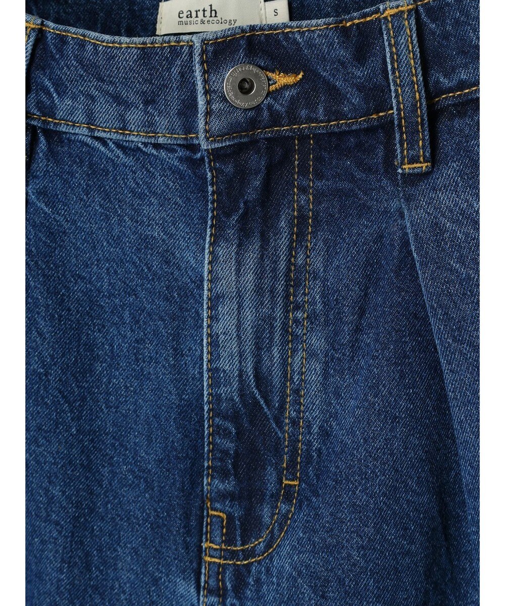 earth music&ecology タックワイドデニムパンツ 
