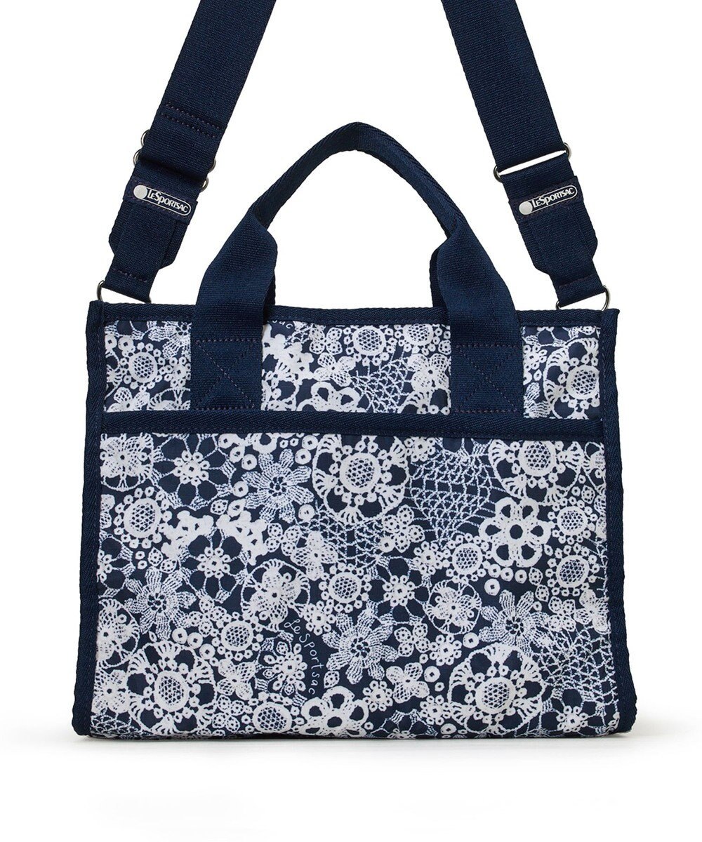 LeSportsac LARGE E/W TH TOTE/フローラルレースネイビー 