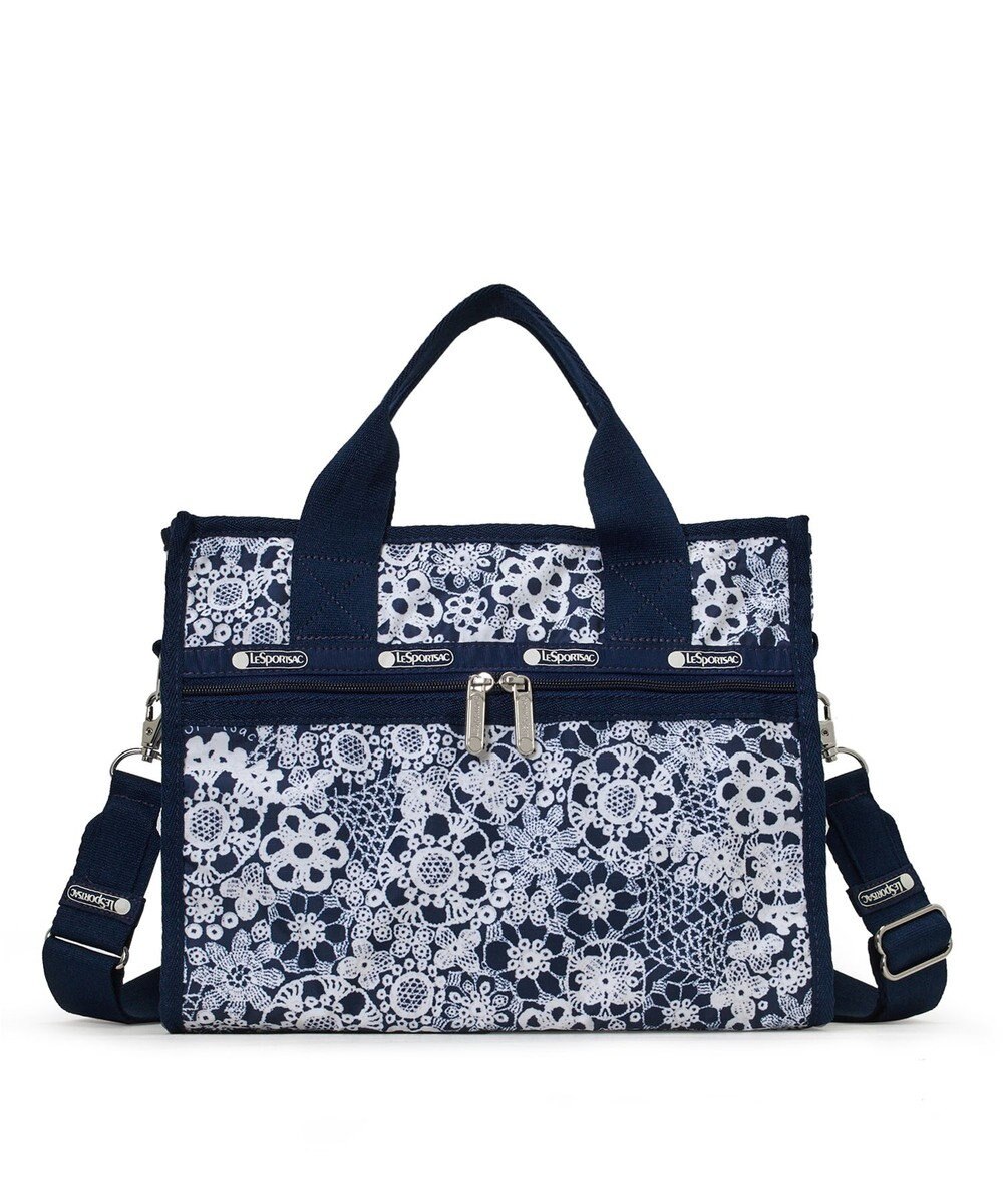 LeSportsac LARGE E/W TH TOTE/フローラルレースネイビー 