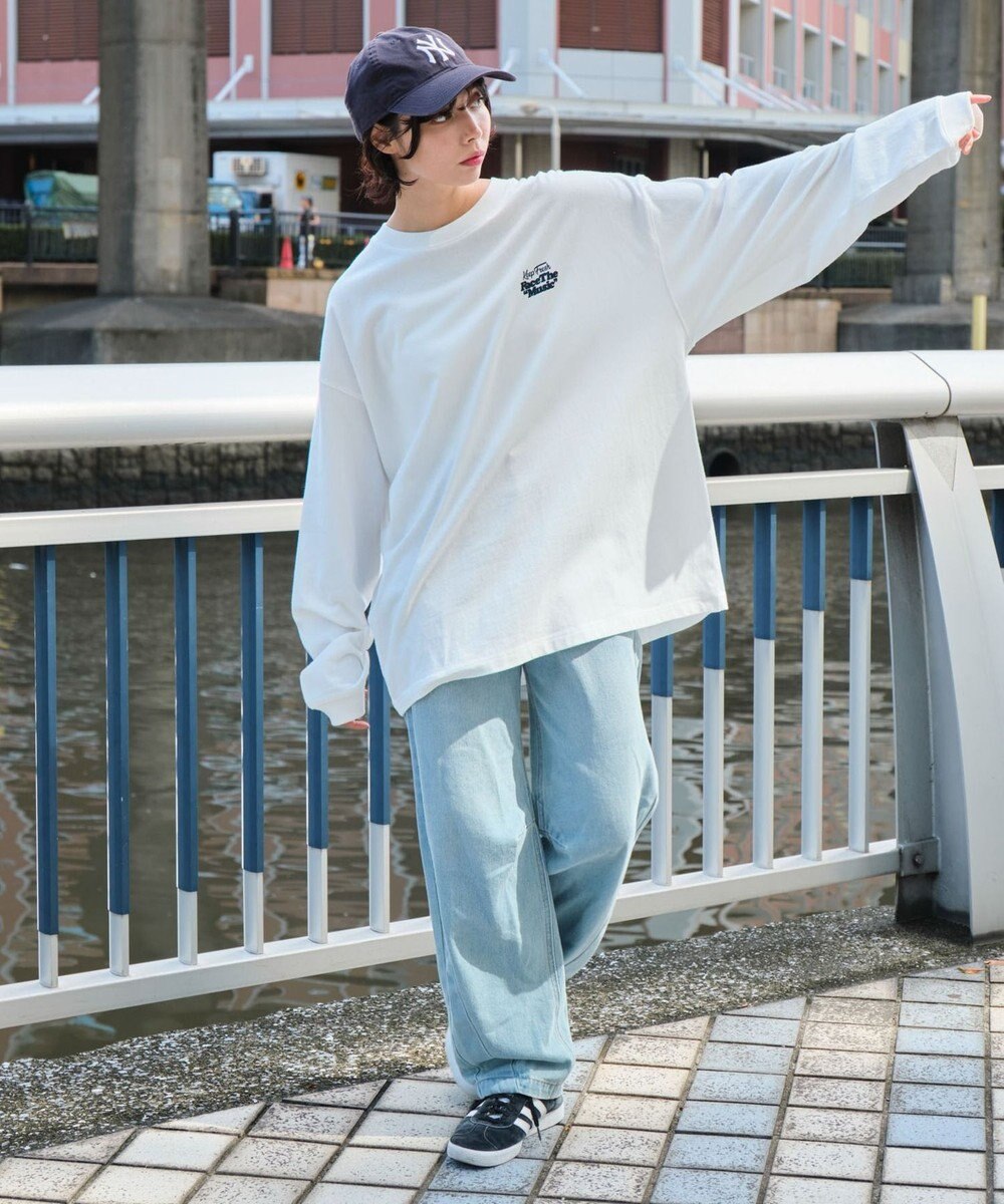 WEGO 【ユニセックス着用ITEM】フロッキーロゴBIGロンT（LS） 