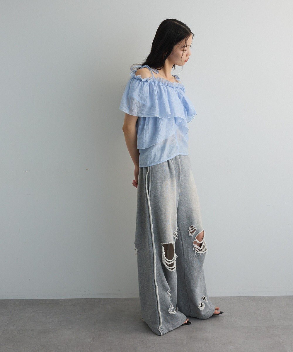 Green Parks マルチＷＡＹオフショルフリルブラウス 