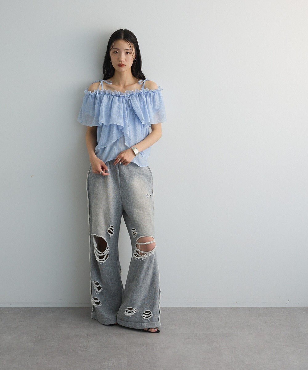 Green Parks マルチＷＡＹオフショルフリルブラウス 