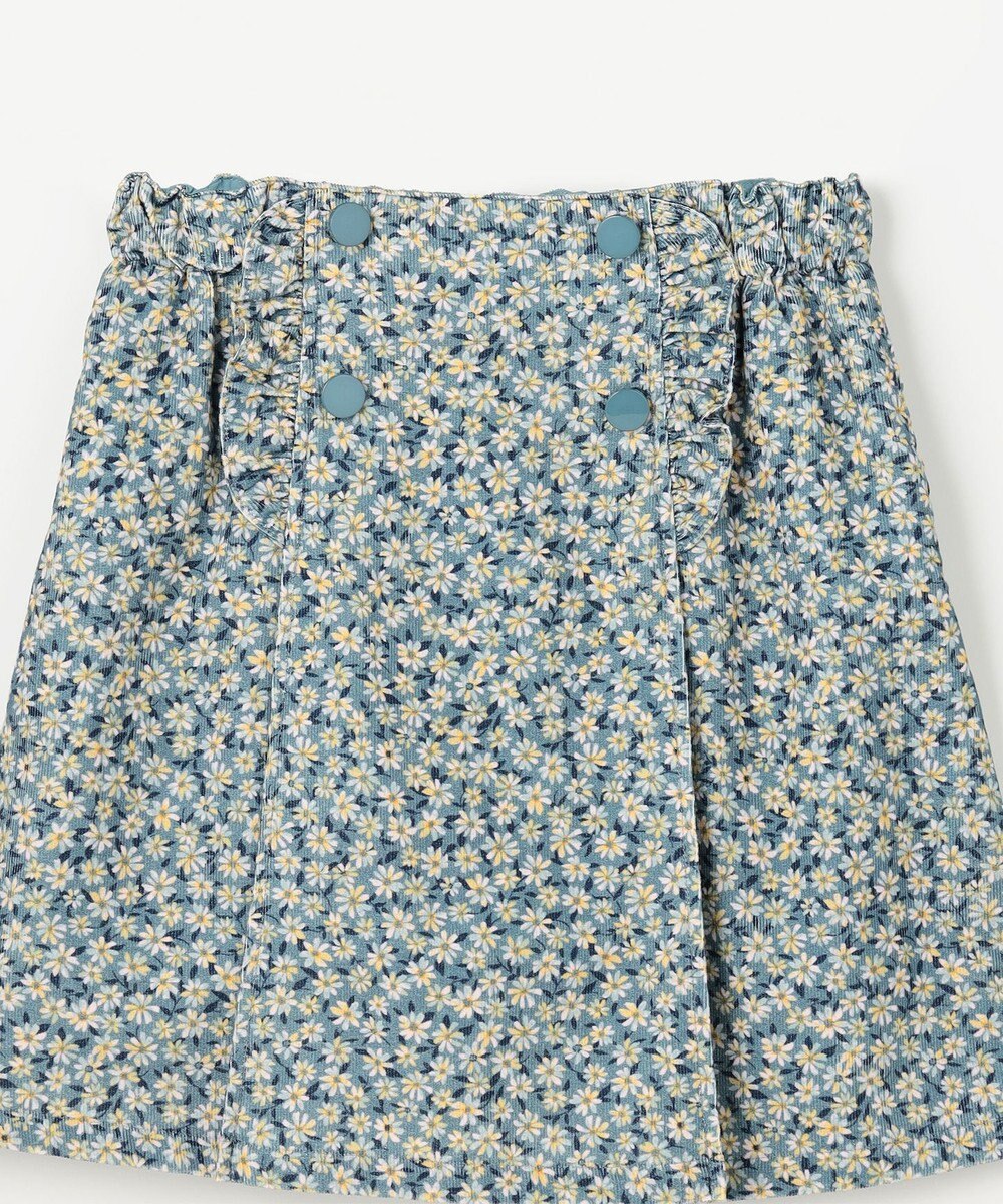 組曲 KIDS 【110-140㎝】モノトーンフラワーコーデュロイ キュロット 