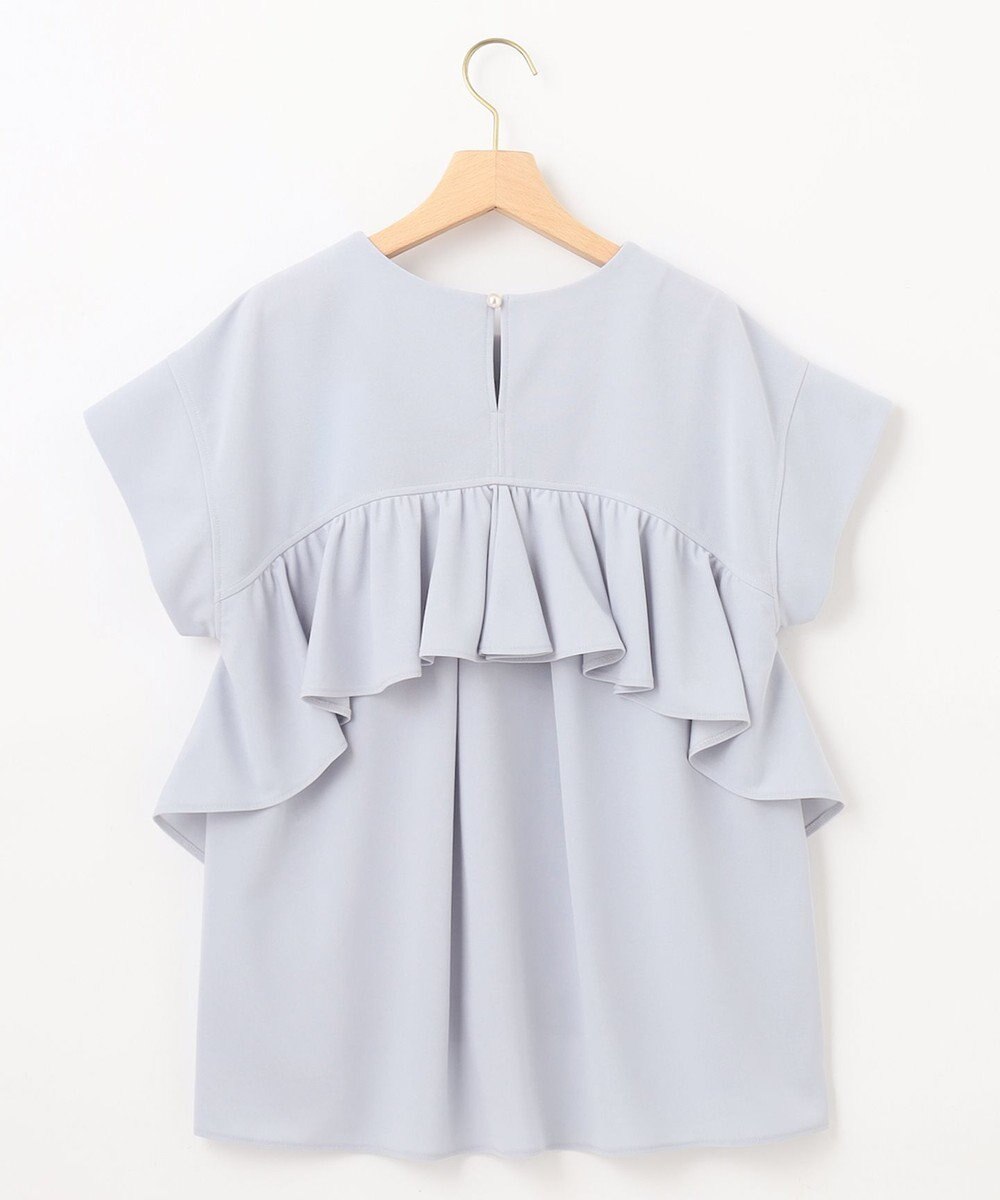 組曲 S 【接触冷感・UVケア】ライトアムンゼンジャージー フリルブラウス 