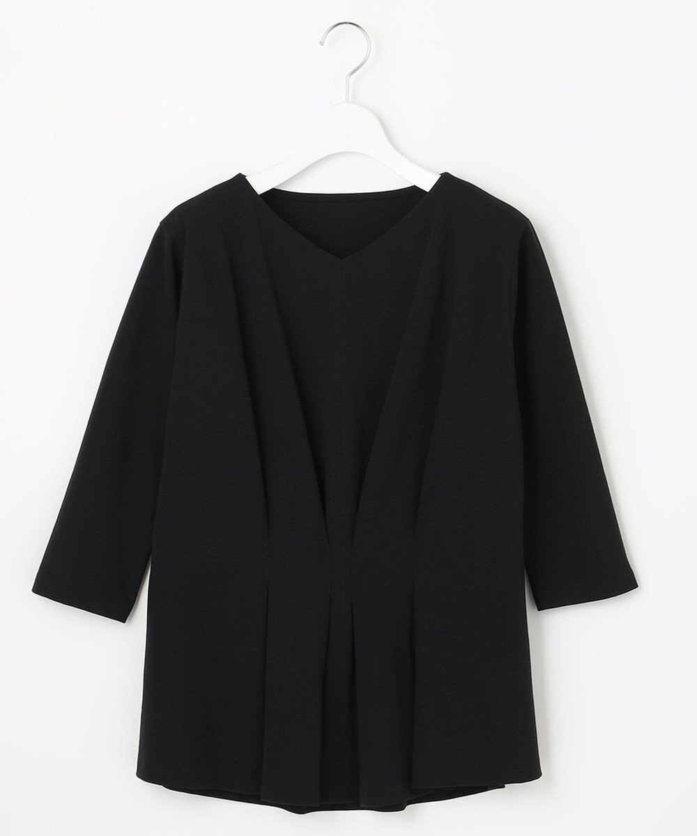 自由区 L 【放湿性/保湿性】イージートップス タックディテール カットソー 