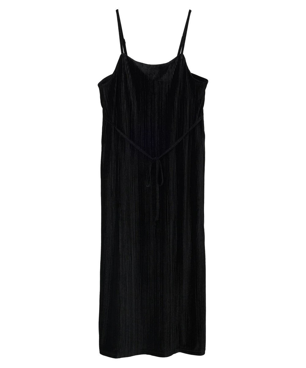 earth music&ecology ベロアプリーツキャミワンピース 