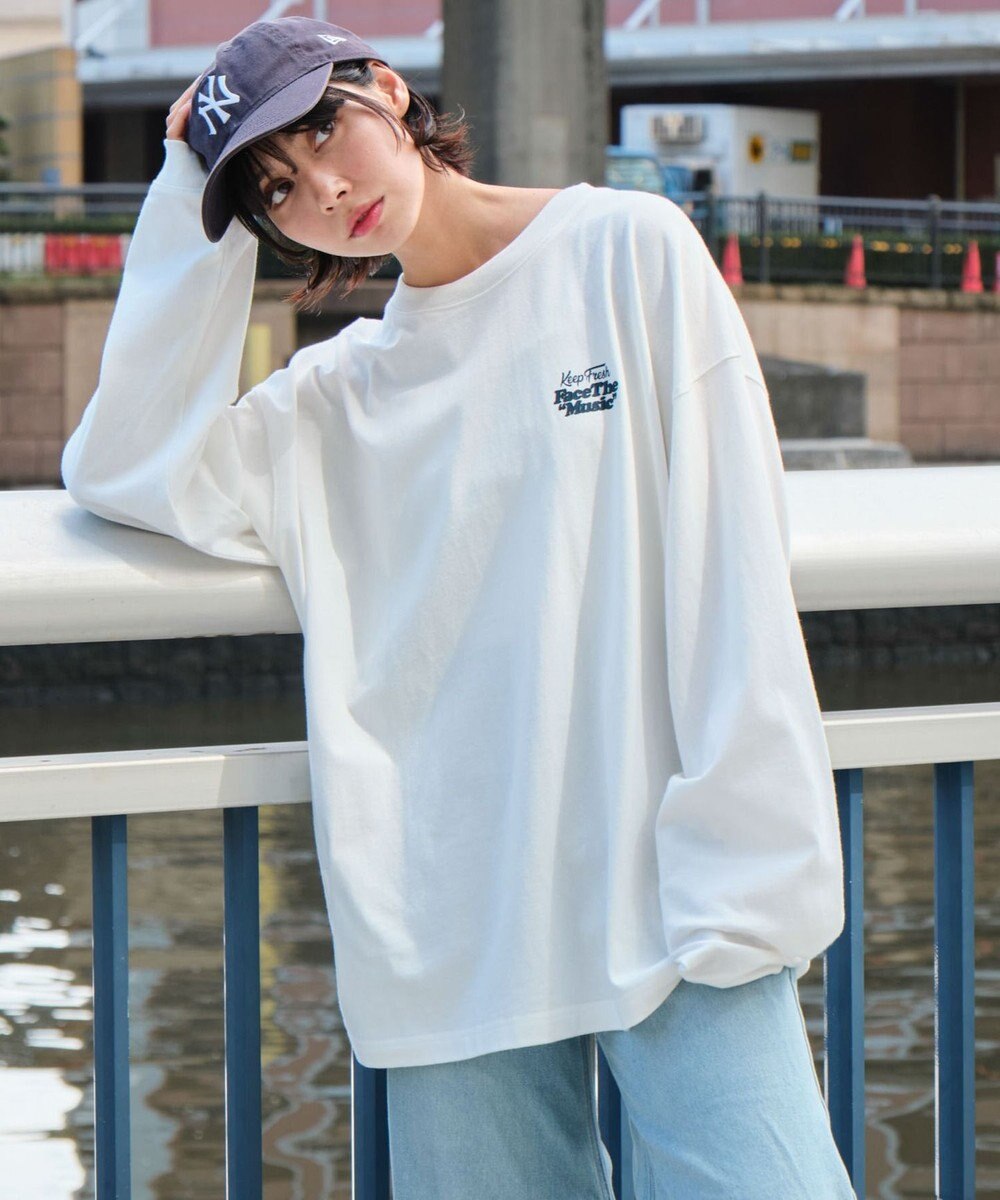 WEGO 【ユニセックス着用ITEM】フロッキーロゴBIGロンT（LS） 