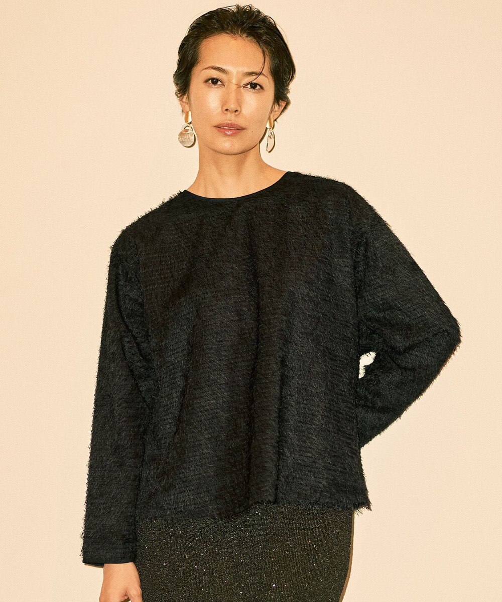 自由区 L 【カタログ掲載】ループカットジャカードプルオーバー ブラウス 