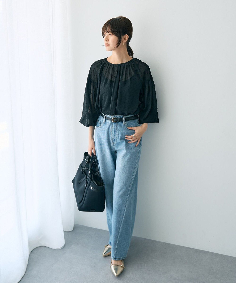 YECCA VECCA ルーズストレートデニムパンツ 