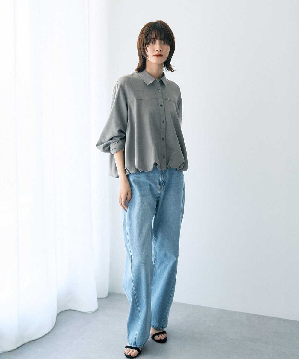 YECCA VECCA ルーズストレートデニムパンツ 