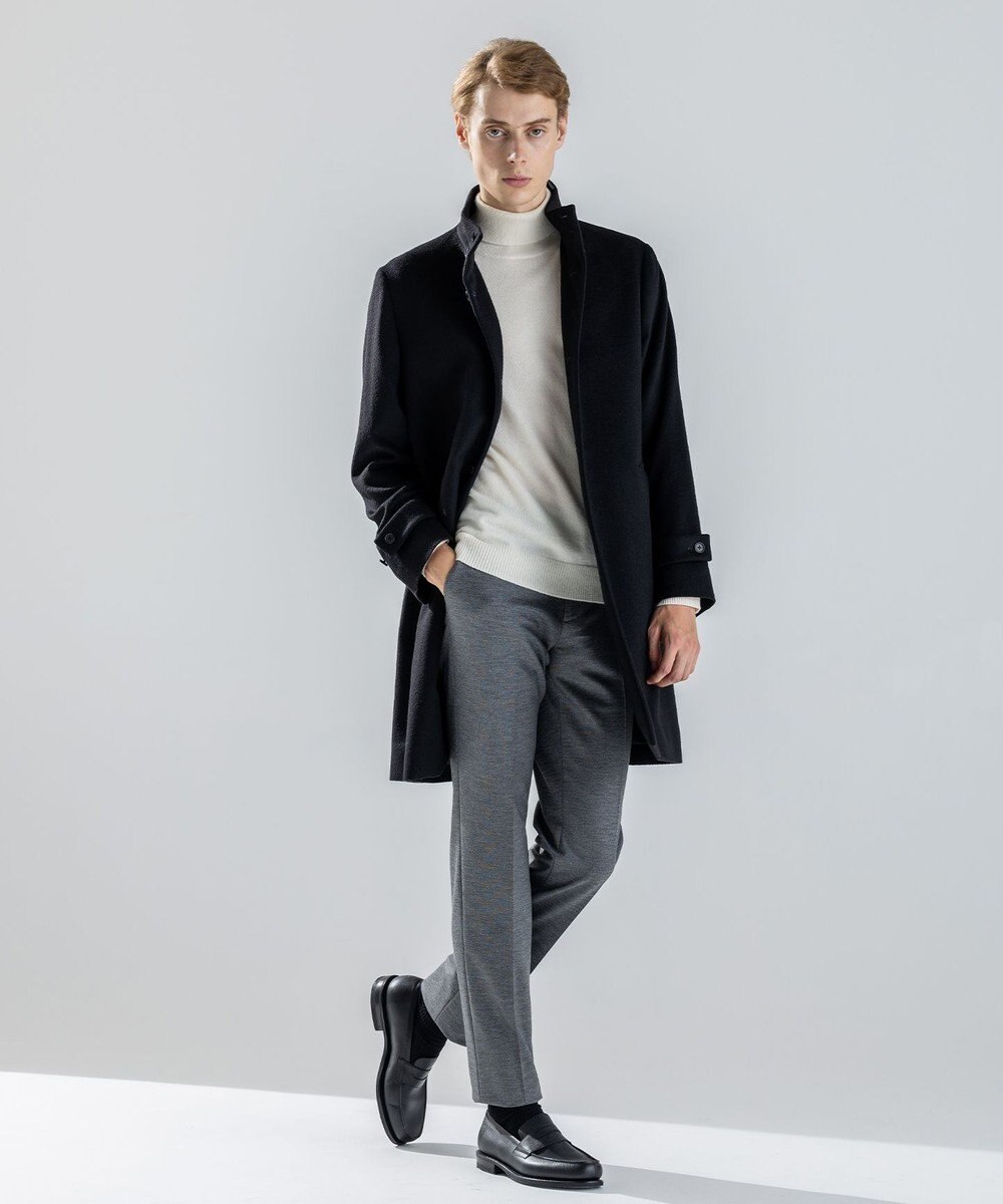 JOSEPH HOMME 【新素材】ライトウールシャギー　スタンドカラーシングルブレストコート 