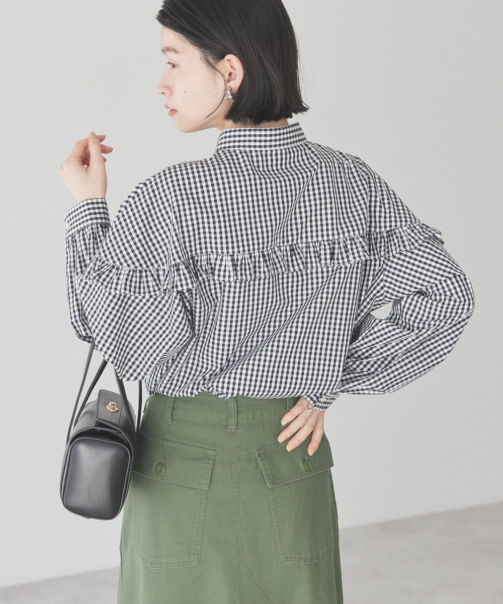 AMERICAN HOLIC イージーケアフリルシャツ 