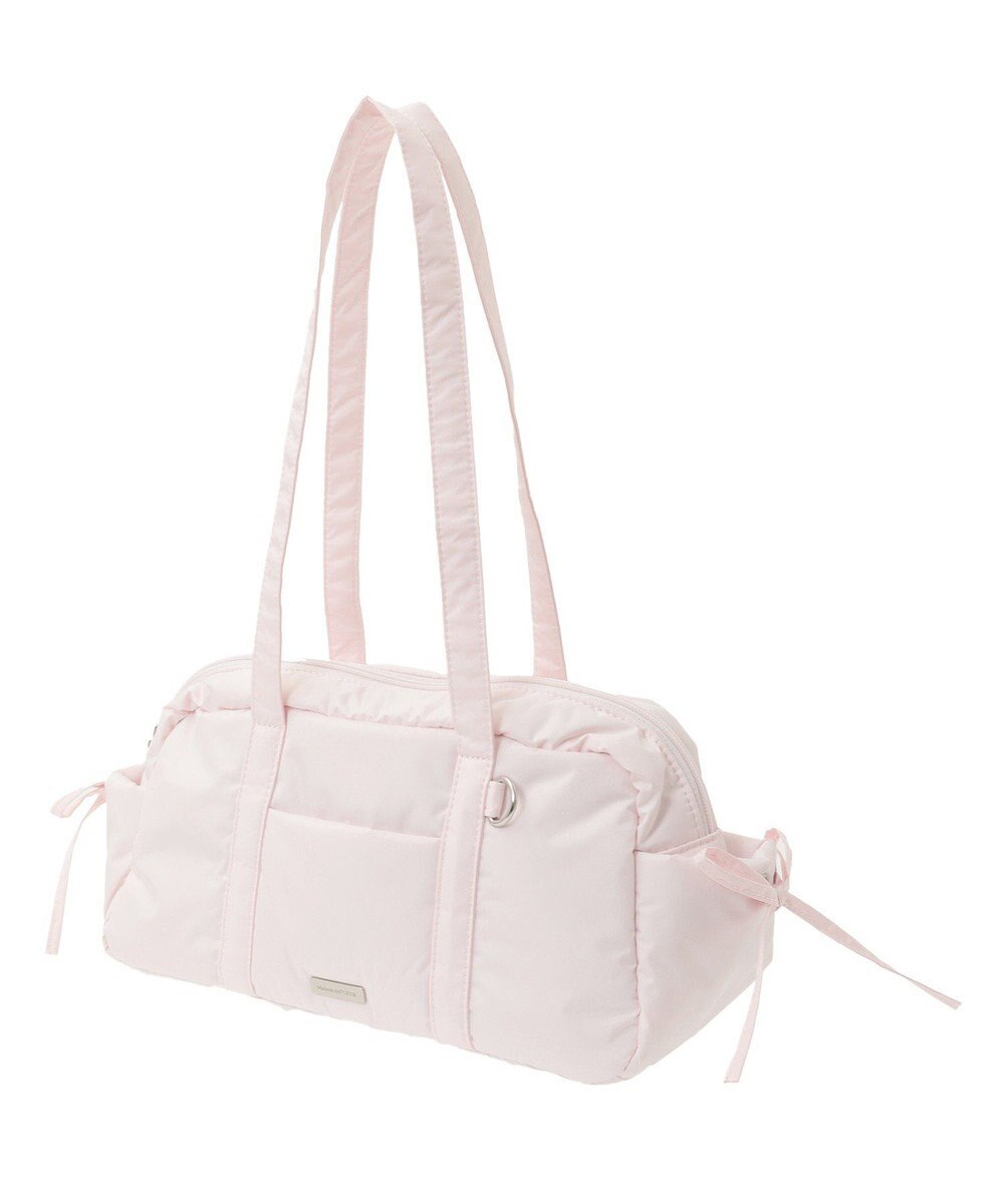 Maison de FLEUR サイドリボンパファーボストンバッグ 