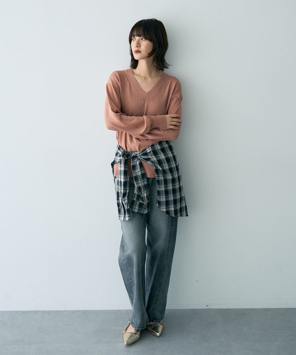 YECCA VECCA ルーズストレートデニムパンツ 