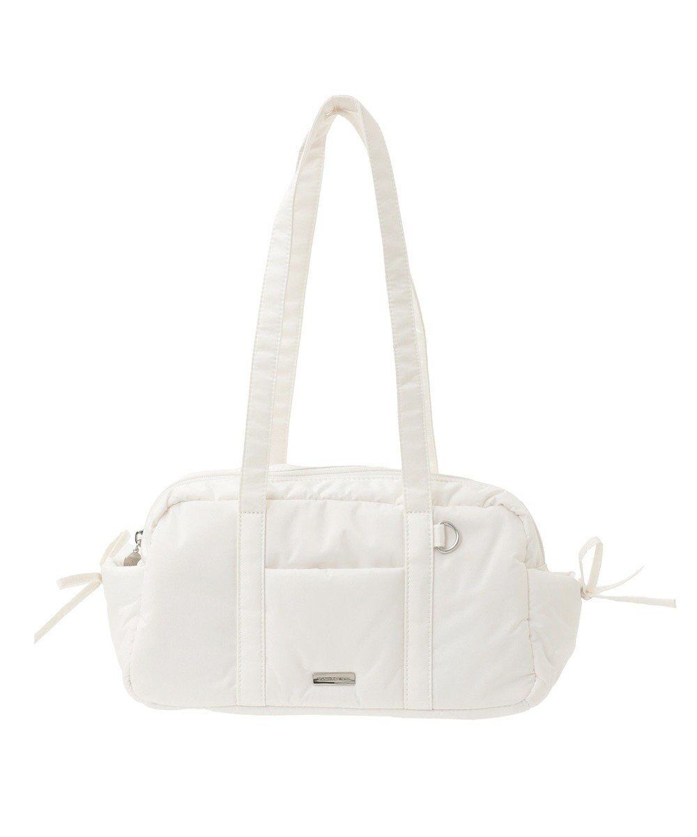 Maison de FLEUR サイドリボンパファーボストンバッグ 