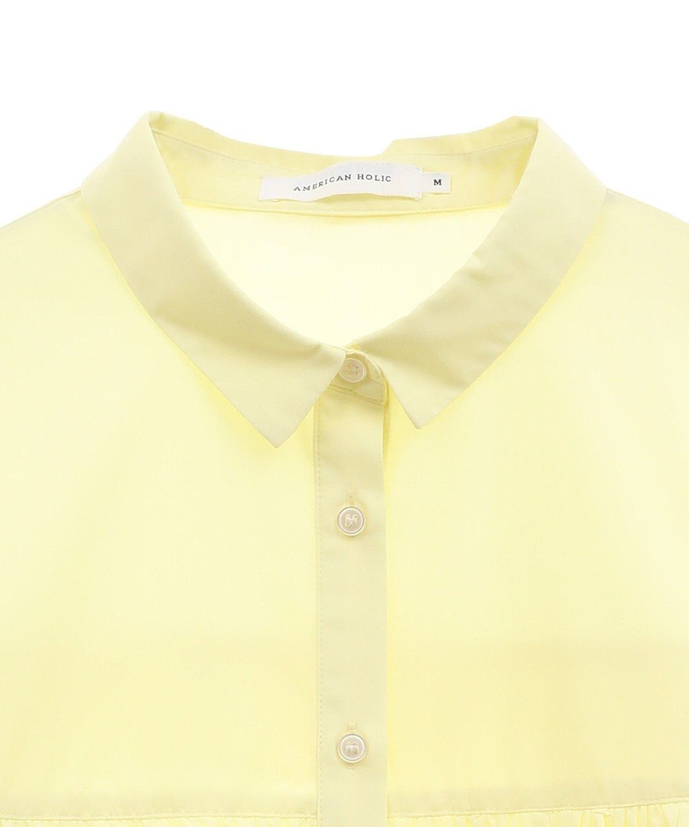 AMERICAN HOLIC イージーケアフリルシャツ 