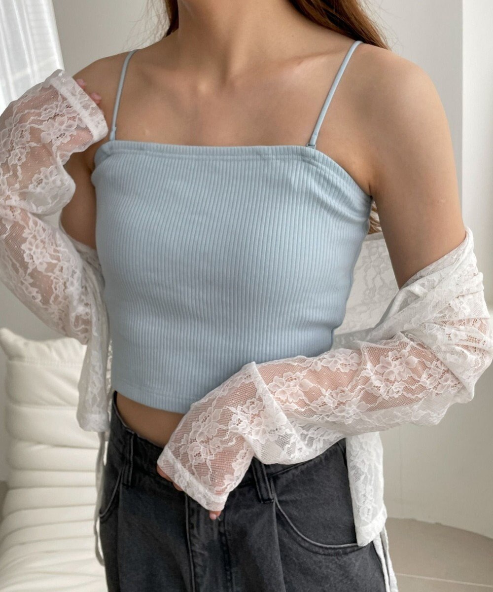 WEGO 【カップ付きインナー/SMサイズ展開】なちゅ盛れカップインショートキャミ 