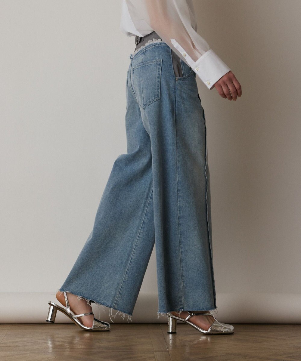 GRACE CONTINENTAL コンビデニムワイドパンツ 