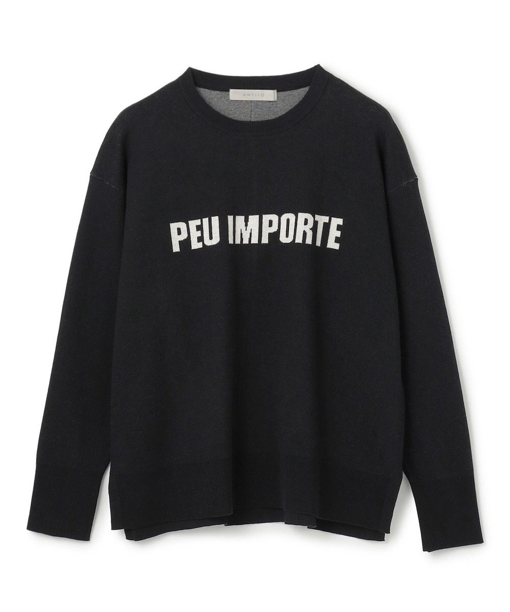 UNFILO スポンジニット ロゴジャガード 