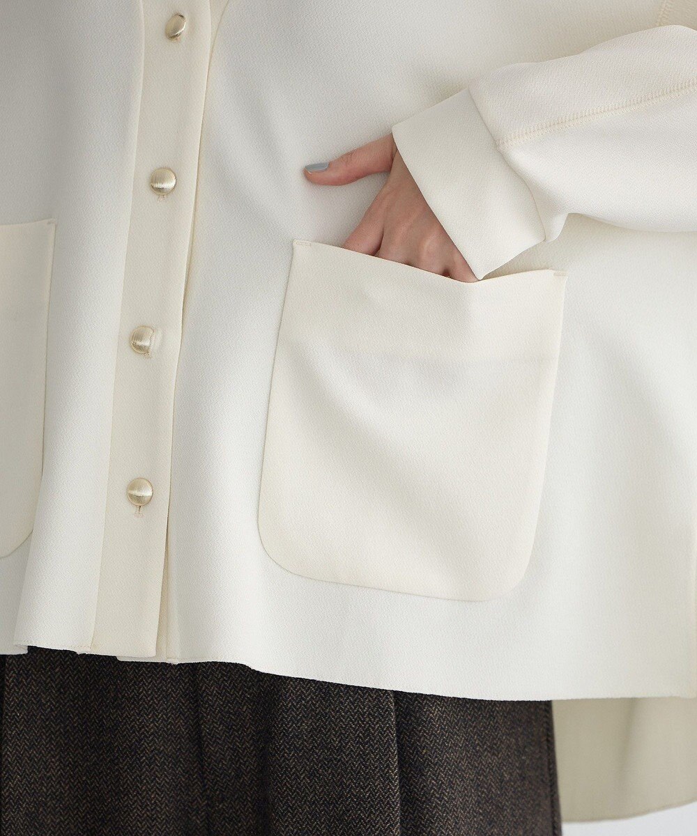 YECCA VECCA 金釦カットジョーゼットカーディガン 