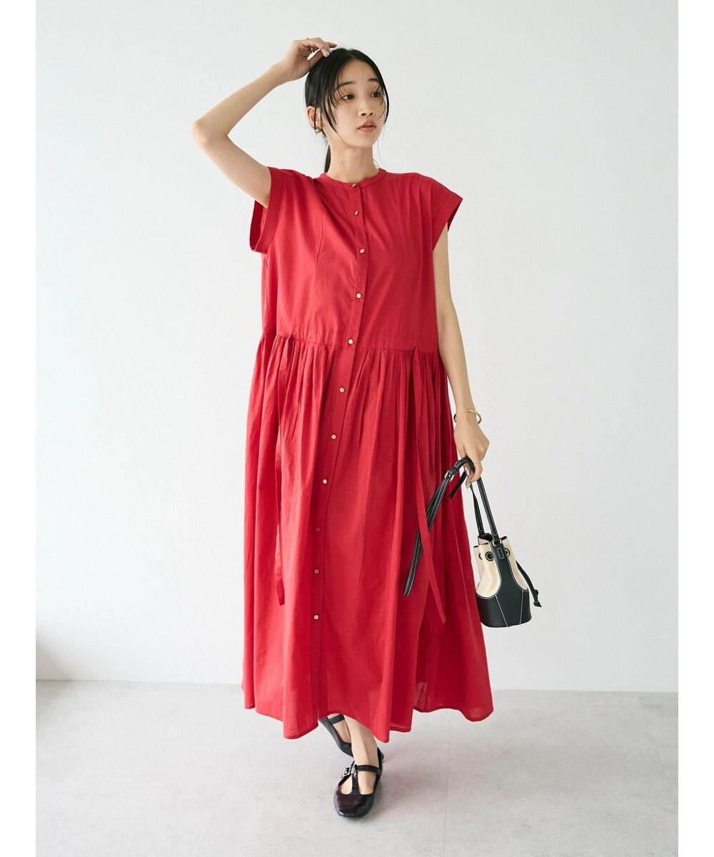 CRAFT STANDARD BOUTIQUE インド綿フレンチスリーブワンピース 