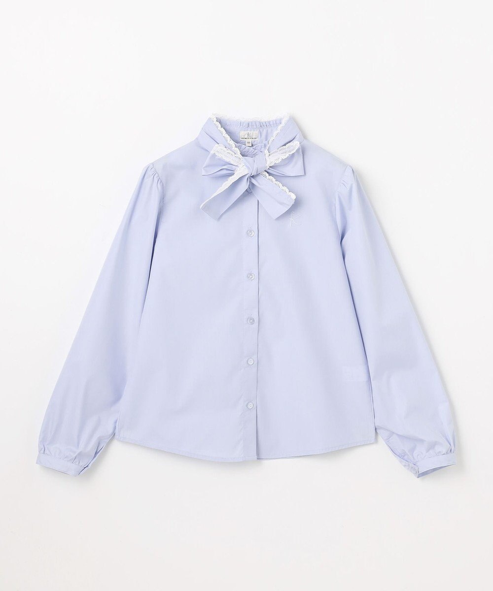 組曲 KIDS 【150-170㎝】 レースリボンタイブラウス 