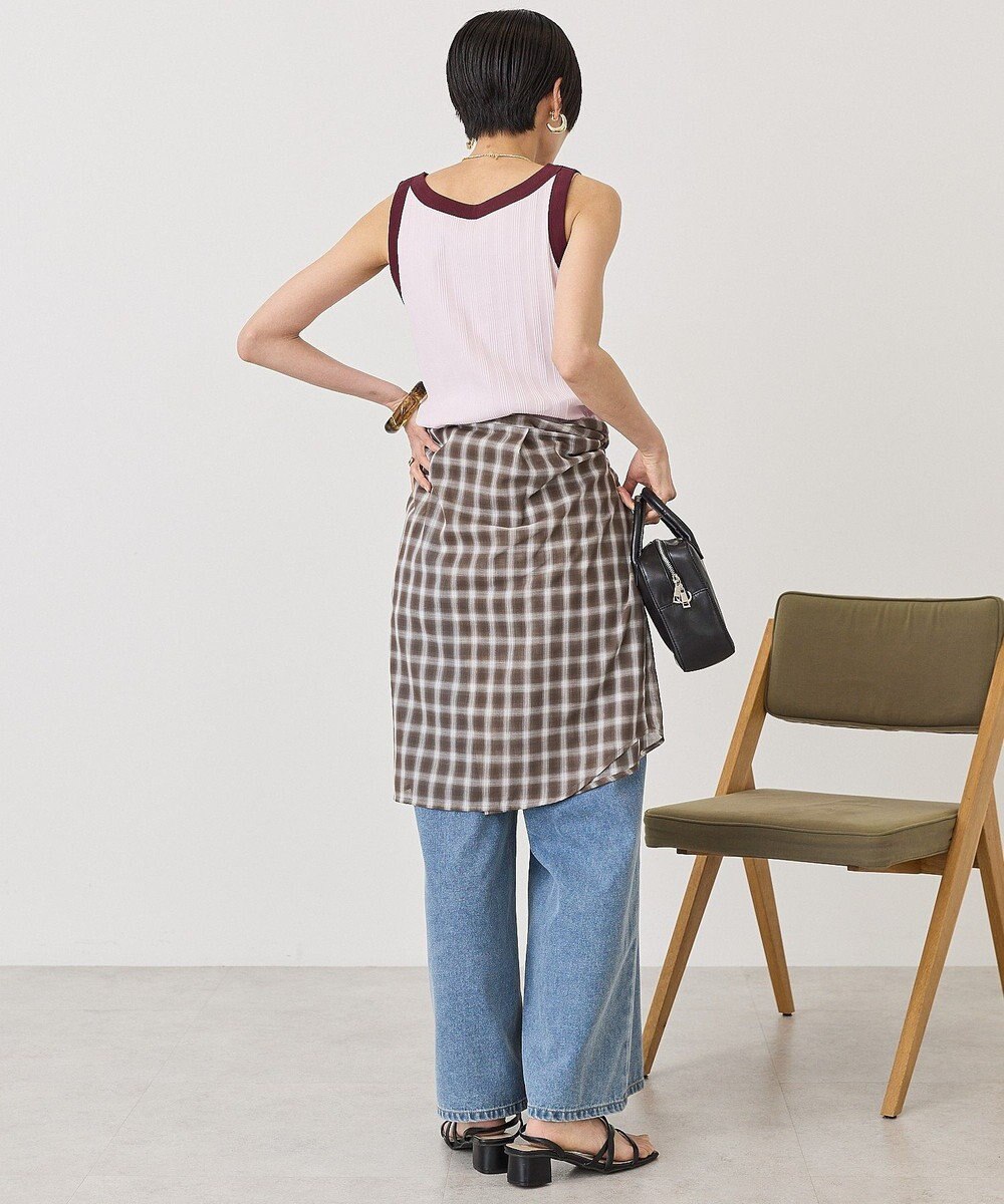 AMERICAN HOLIC ランダムリブ配色タンクトップ 