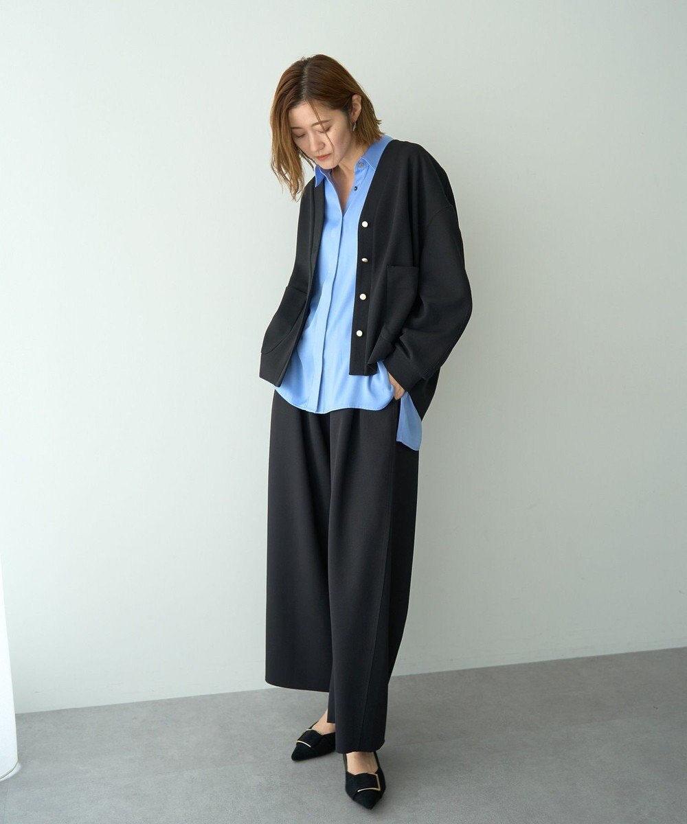 YECCA VECCA 金釦カットジョーゼットカーディガン 