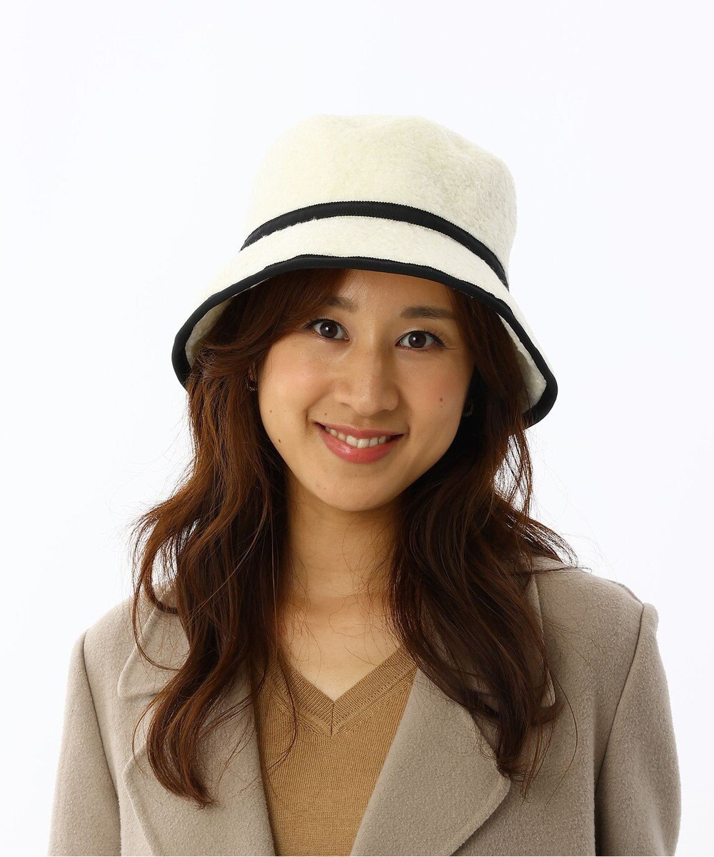 AURORA LANVIN en Bleu ランバン オン ブルー ボアバケットハット 