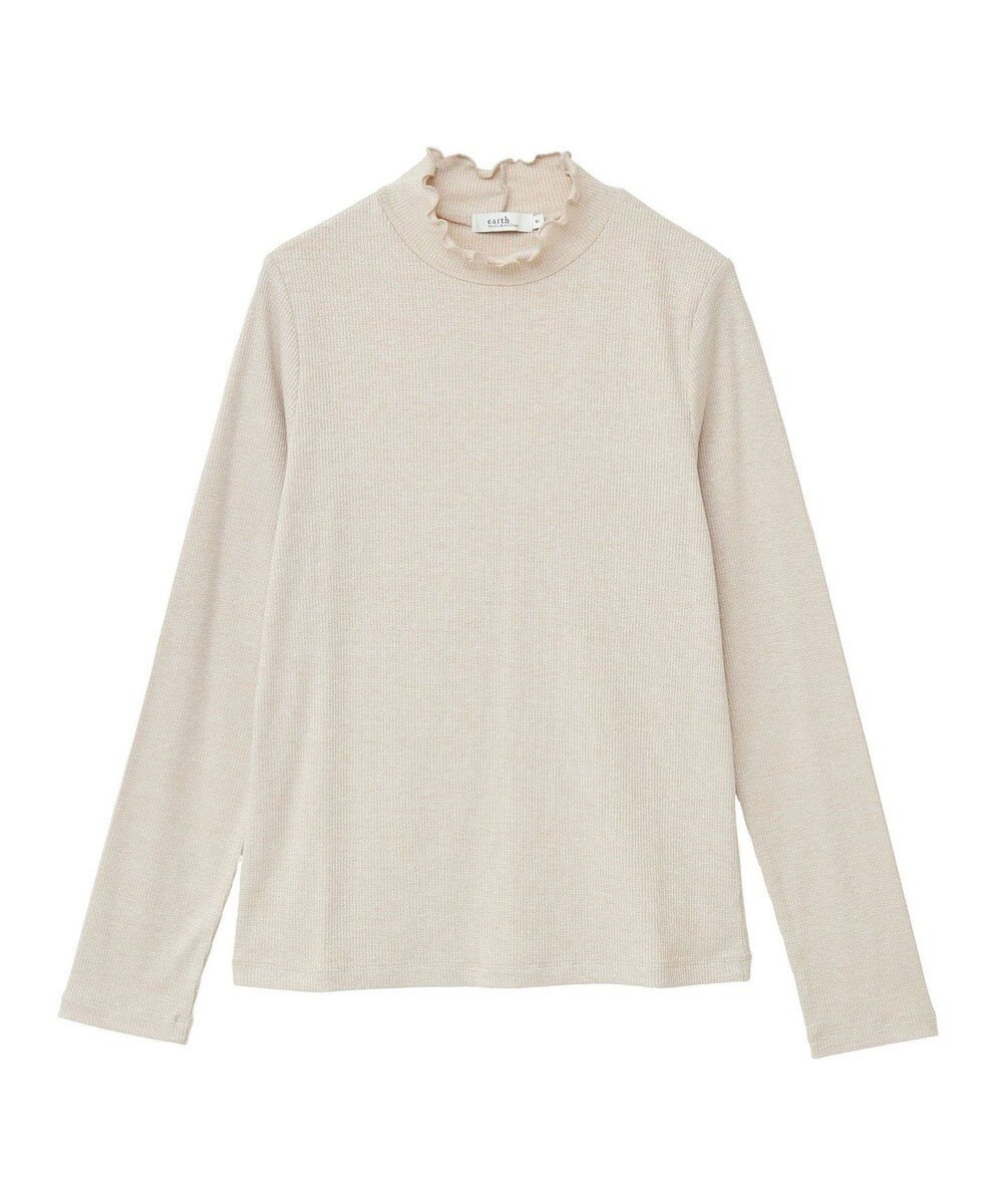 earth music&ecology ラメテレコハイネックプルオーバー 