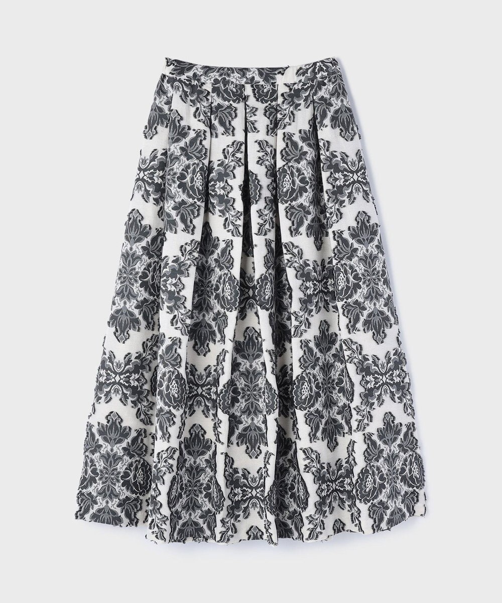 GRACE CONTINENTAL ダマスクジャガードタックスカート 