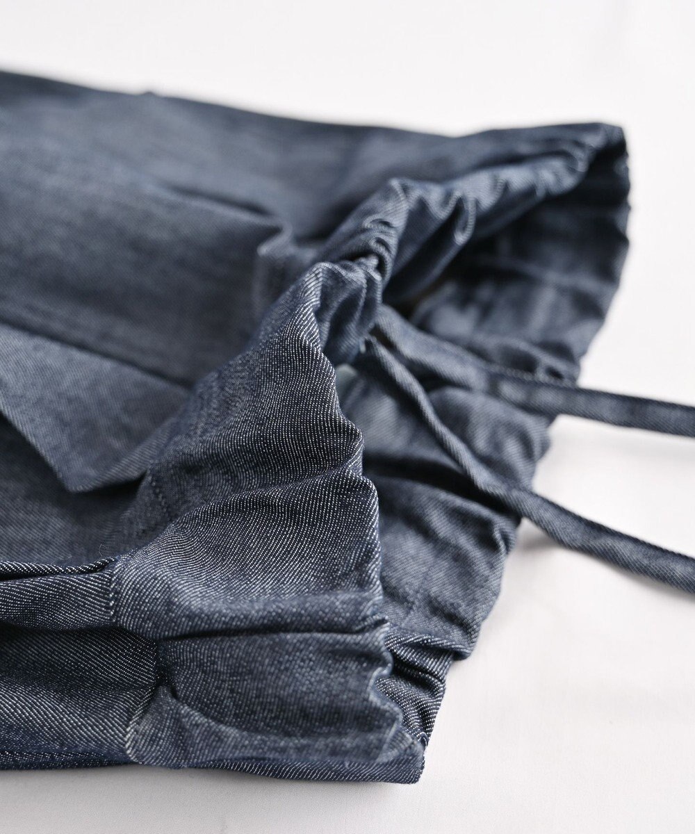 muuc 〈国産デニム〉〈吸水速乾・UVカット機能〉ウエストゴム有り デニム生地のイージーパンツ 