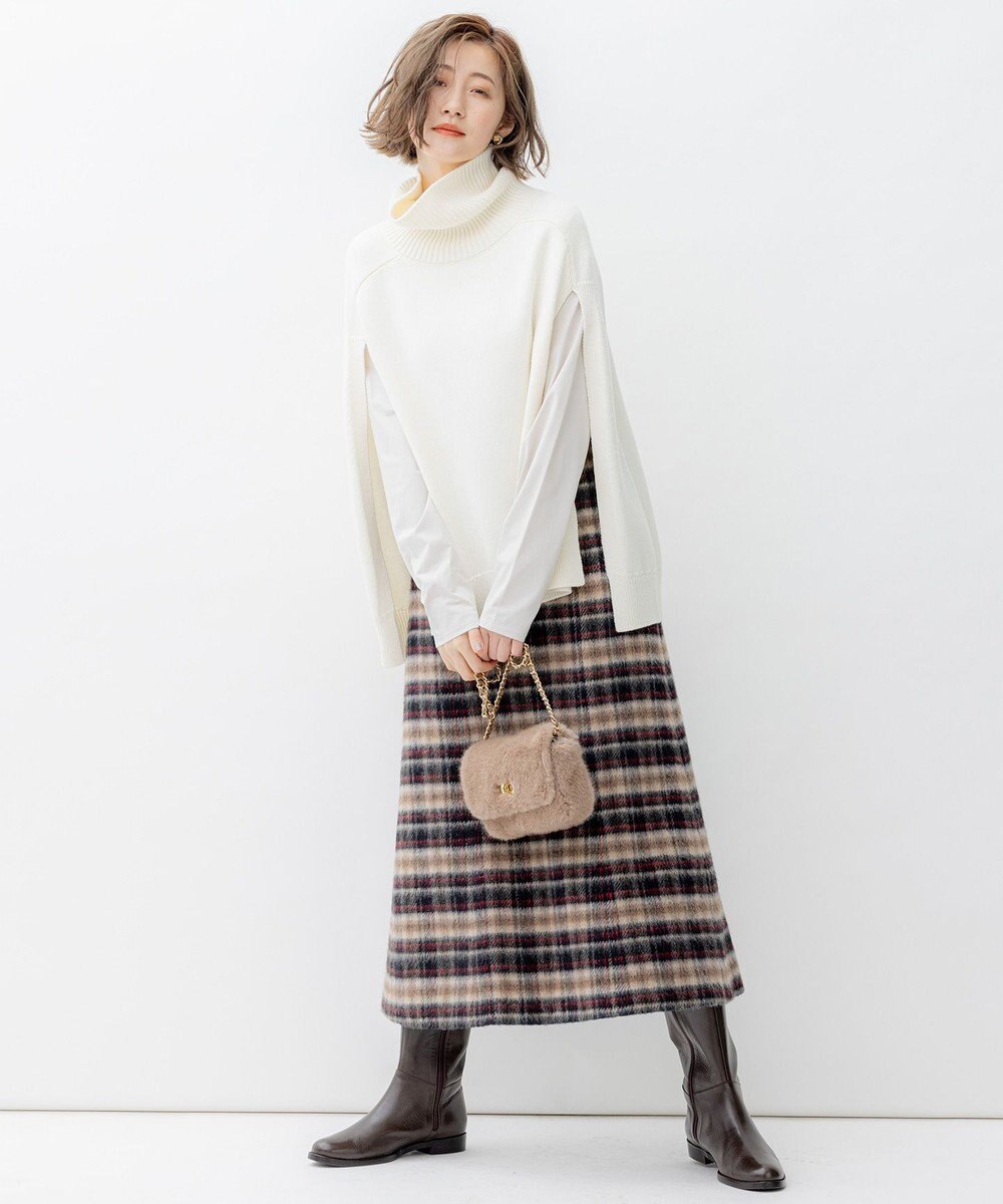 23区 シャギーチェック スカート 