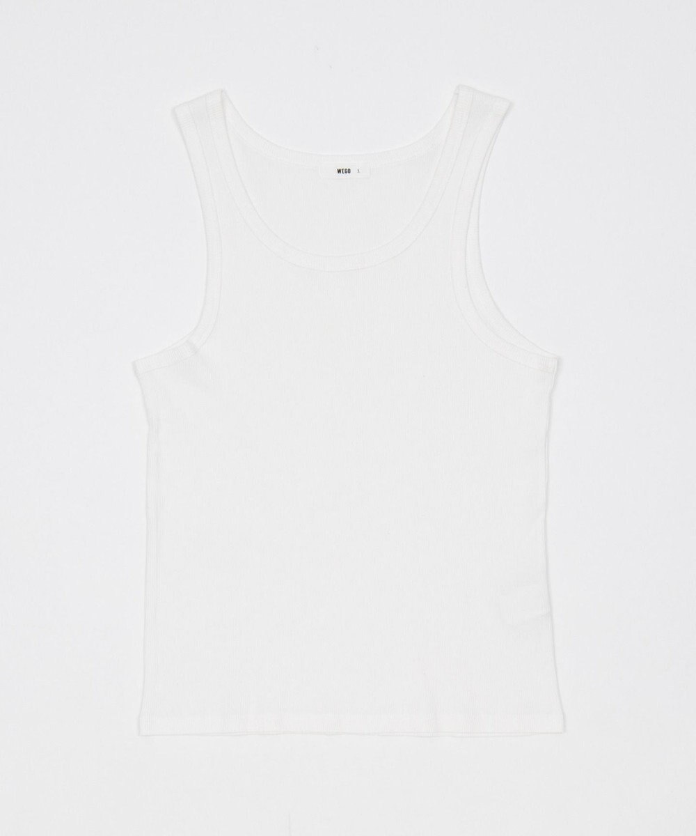 WEGO コットンリブタンクトップ 