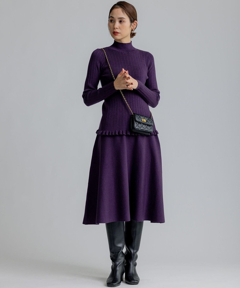 組曲 リブハイネック  ニット 