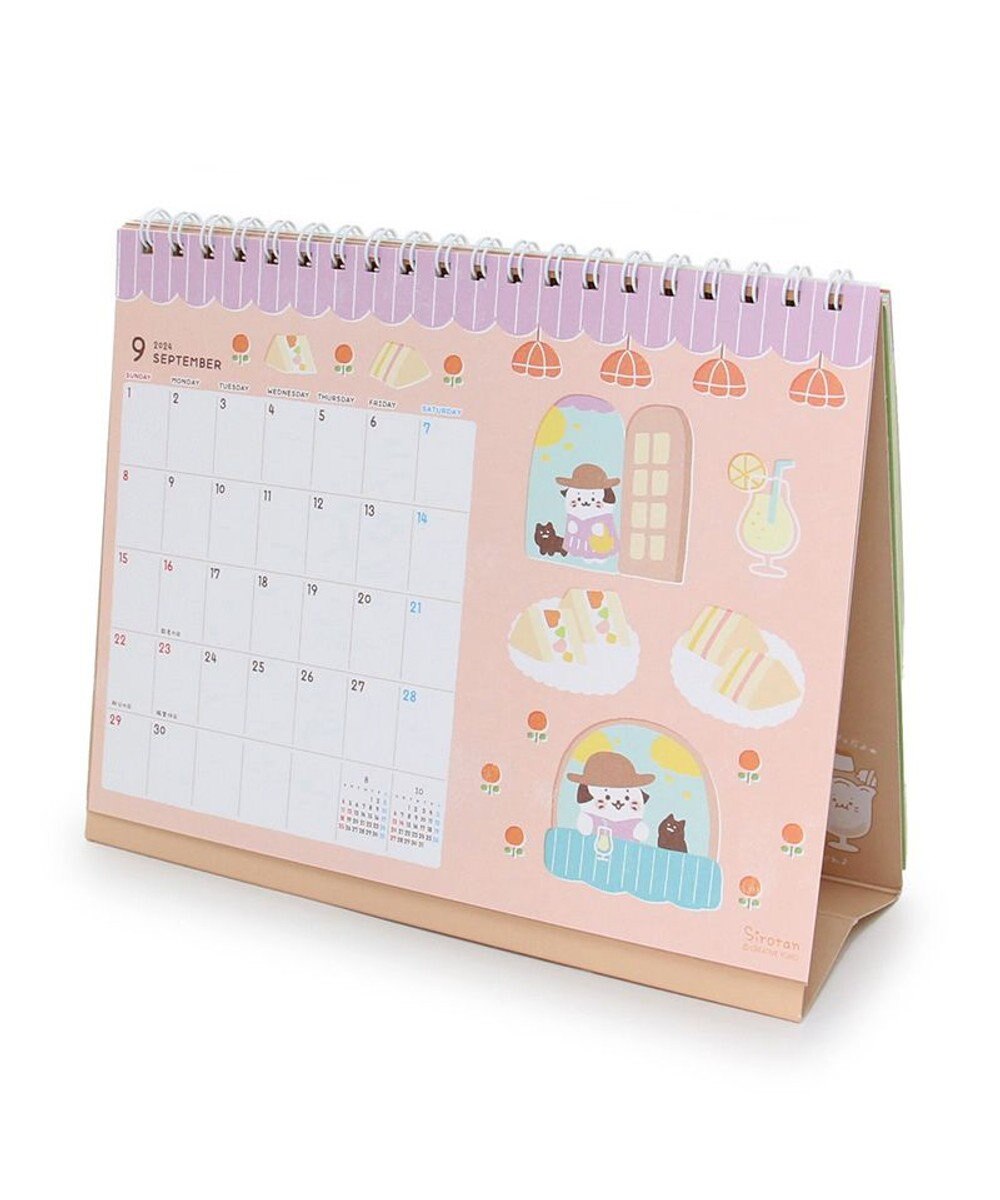 Mother garden しろたん 2024年 卓上カレンダー 《シロタン喫茶柄》 