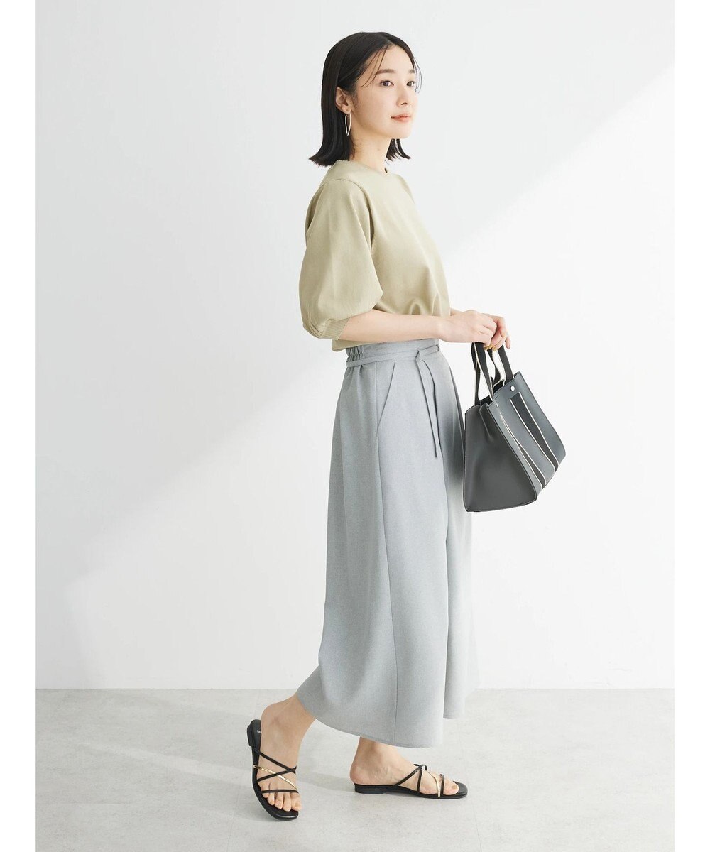 Green Parks 接触冷感　ベルト付ガウチョパンツ 