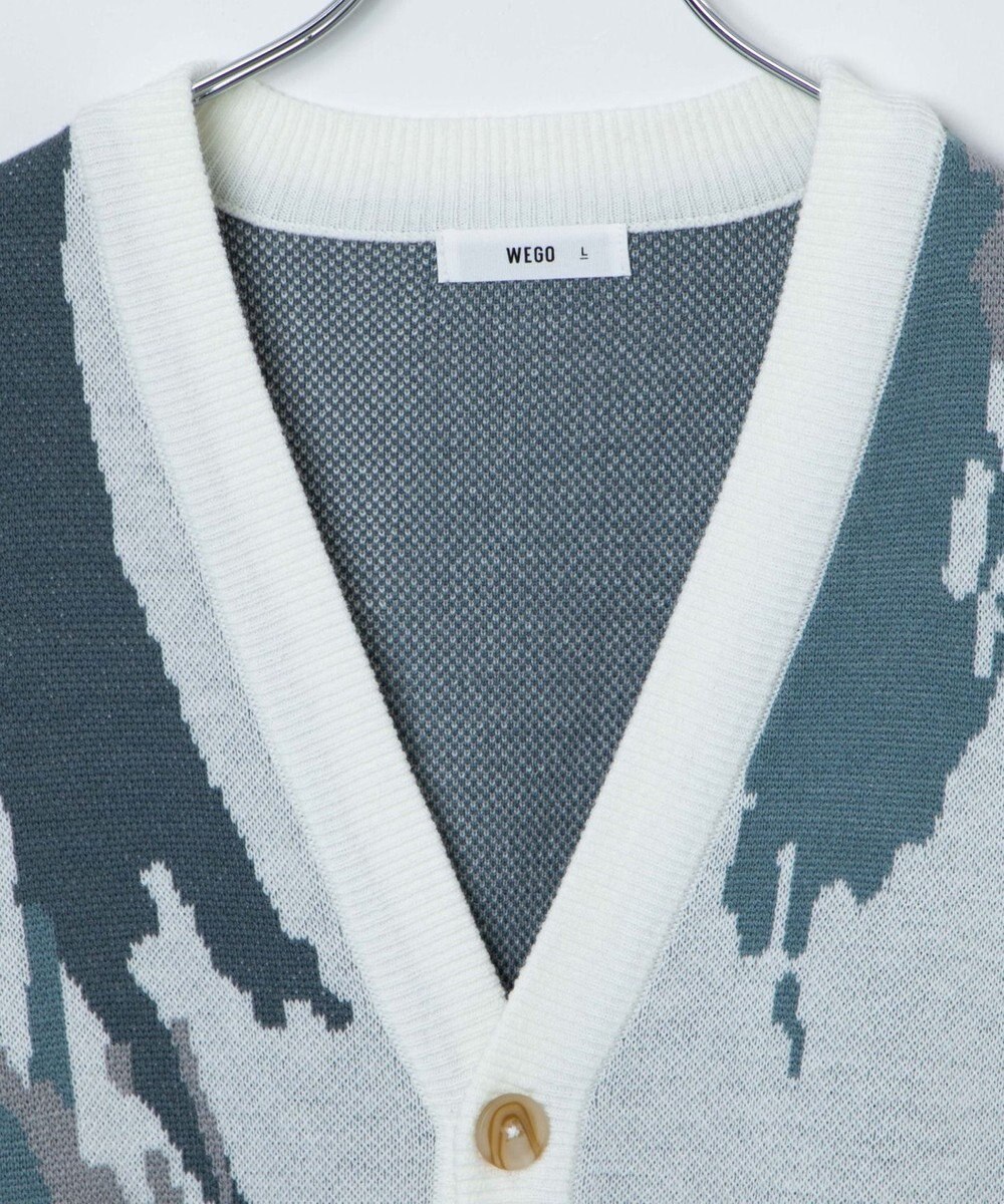 WEGO オーバーフィットパターンカーディガン 