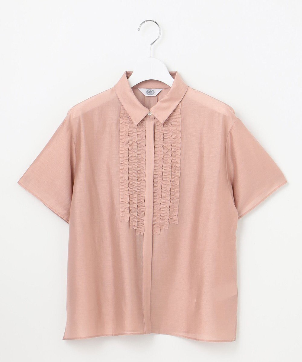 J.PRESS LADIES 【洗える】フリルジャージー ブラウスライク カットソー 