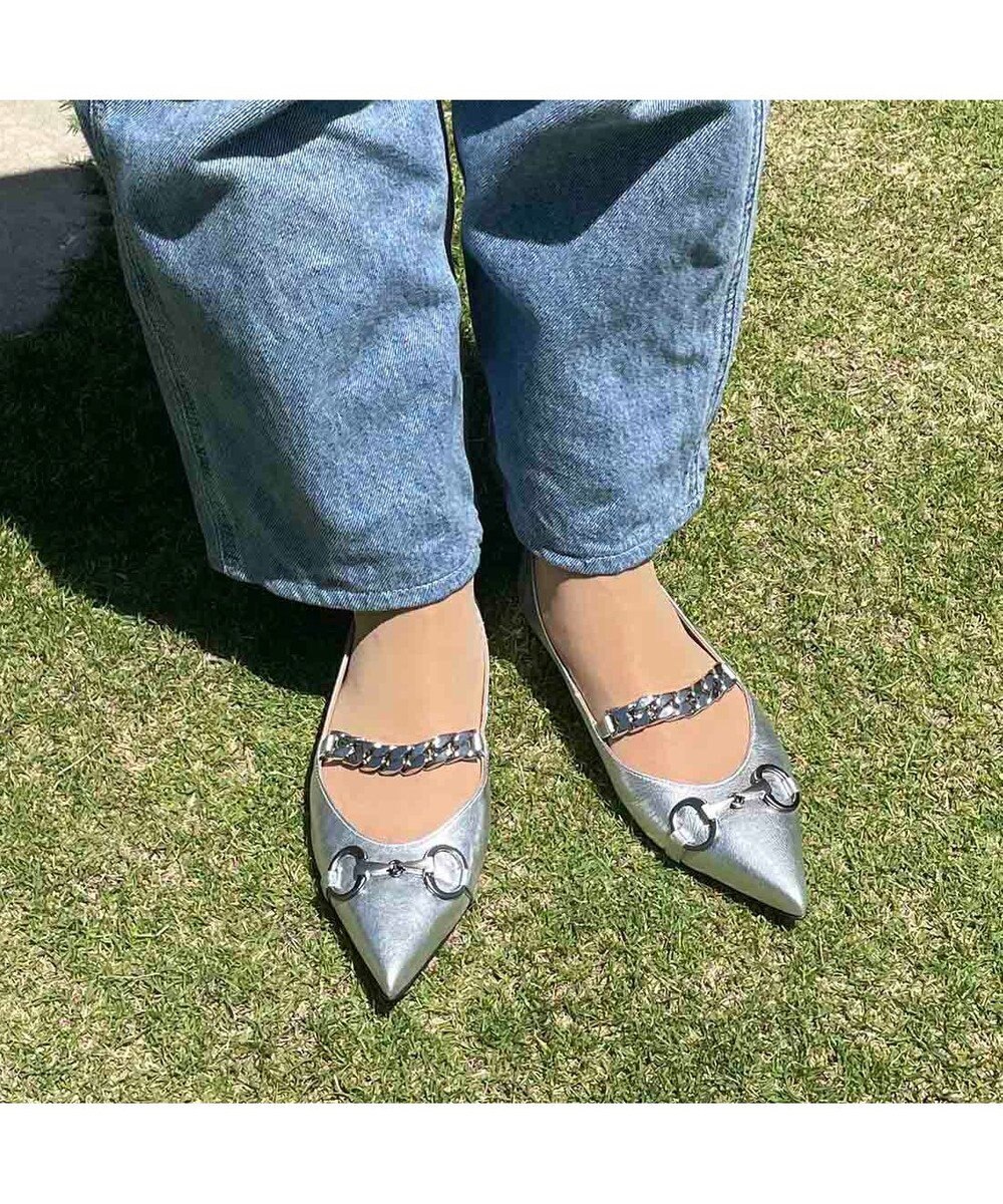 MODE ET JACOMO <MODE ET JACOMO>ポインテッドトゥメリージェーンパンプス 