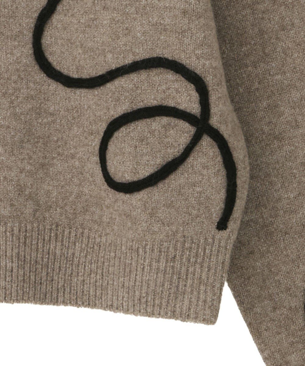 AMERICAN HOLIC コード刺繍ショートカーディガン 