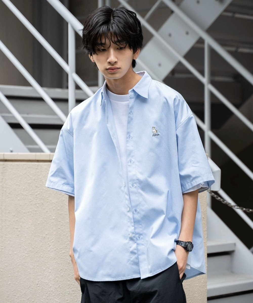 WEGO 【シワになりにくい】イージーケアオックスフォードワンポイントシャツ（S） 