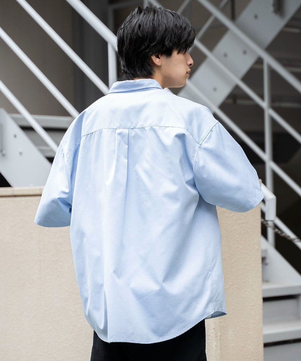 WEGO 【シワになりにくい】イージーケアオックスフォードワンポイントシャツ（S） 