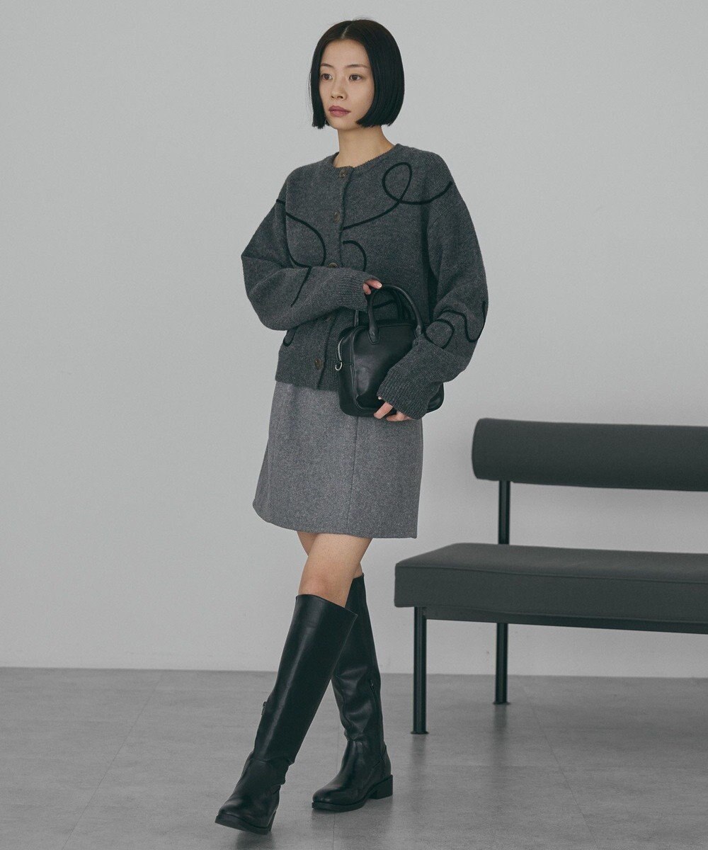 AMERICAN HOLIC コード刺繍ショートカーディガン 