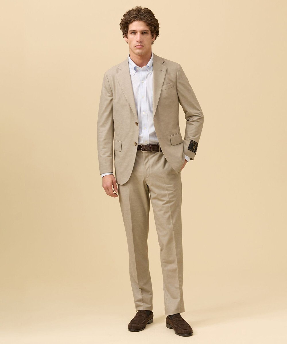 J.PRESS MEN 夏に嬉しい6つの高機能【セットアップ対応】【J.PRESS-POOL WOOL】ジャージーセットアップ スラックス 