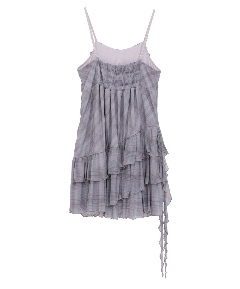 earth music&ecology フロントリボンチェックミニキャミワンピース 