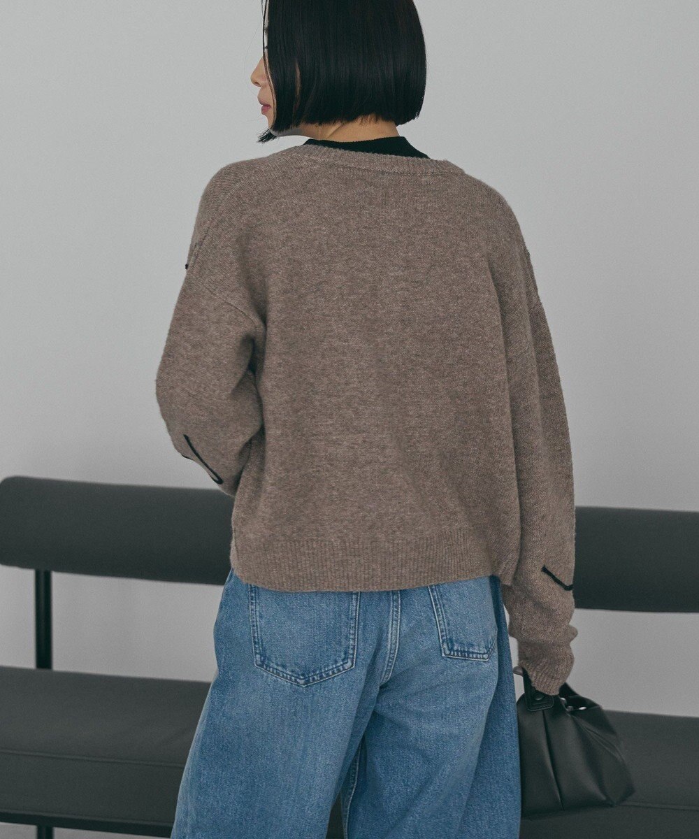 AMERICAN HOLIC コード刺繍ショートカーディガン 