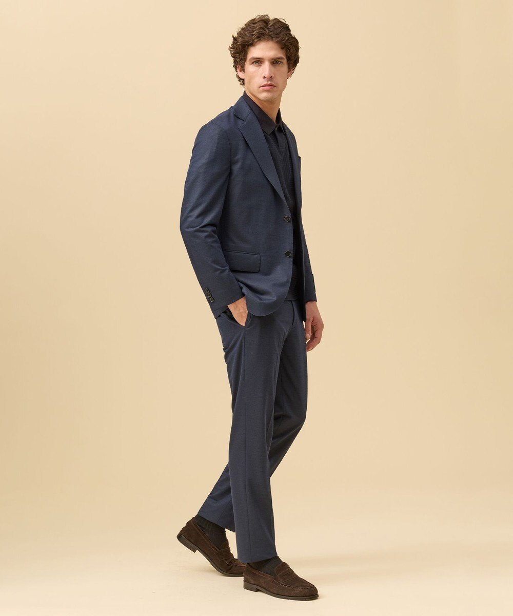 J.PRESS MEN 夏に嬉しい6つの高機能【セットアップ対応】【J.PRESS-POOL WOOL】ジャージーセットアップ スラックス 