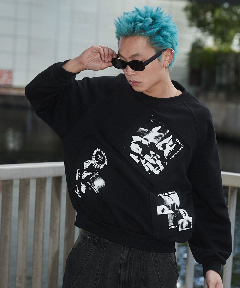 WEGO 【ユニセックス着用ITEM】フォトペーストグラフィックプルオーバー 