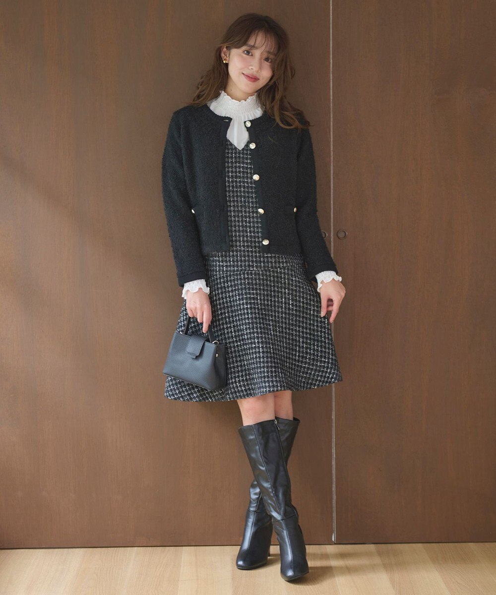 Feroux ツイードジャンパースカート 